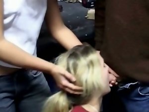 After two blondes catfight, he's ready to fuck!