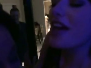 Yummy college hotties fucked in hot orgy after having great time at the party