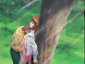 Passionate outdoor hardcore sex with hentai girl