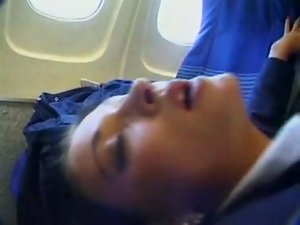 Stewardess bangs on the plane