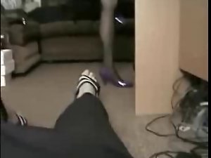 shoejob purple high heels