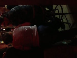 Nympho dirty wife groped and flashes at bar!