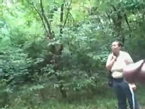 caught jacking off in a forrest by top heavy lady and she likes