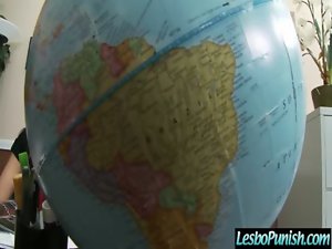 Sexual Lewd Chick Get Rough Toy Punished By Mean Lez vid-33