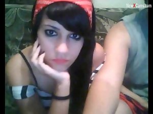 Lovely Black Haired Saucy teen Show Bum on Webcam