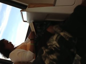 Penis flashing on train