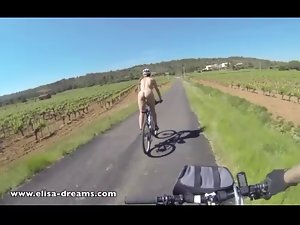Bare in public biking on the road