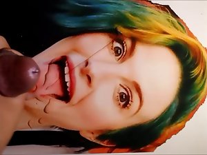Hayley Williams Cum Tribute on (Tongue and face #2)