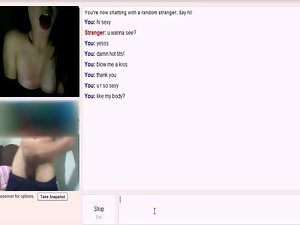 Omegle- Attractive 18 yrs aged teenager show her hooters + bonus knockers