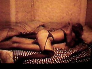 Amateur explicit in black stocks