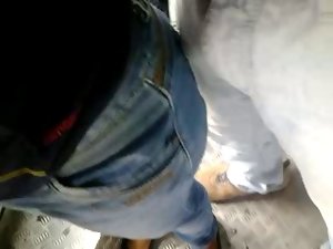 Encoxada sexual butt arrimon rico jeans