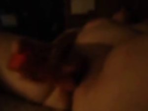 Dirty wife jerks her man while she toys herself - Homemade
