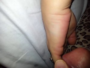 Some of cream for the unaware wife&#039;s hand