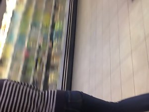 sexual slutty mom at the supermarket