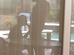 Silhouette of a blow job