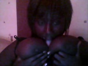 Attractive french lustful ebony extremely large tits playing on cam - by GranDBastard