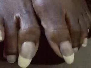 filthy ebony point of view toenails