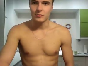 Wonder young man jerks off and cums alot