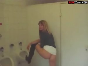 Cam Seductive teen Amateur Public Bathroom Sex
