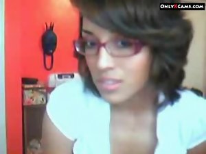 Lewd Schoolgirl Strip On Webcam