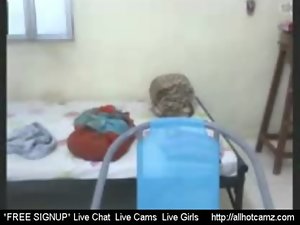 Seductive indian hostel girlie webcam show