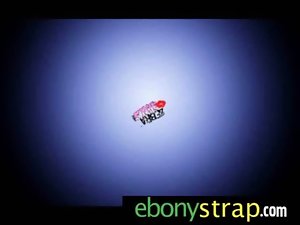 Ebony on white lesbians - Strapon toy banging 3