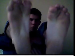 Straight chaps feet on webcam #135