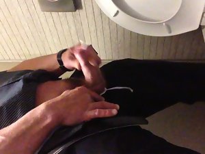 jerking in public toilet