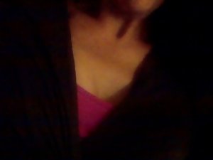 Lady showing knockers and watching me jerk off on skype