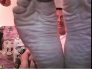 Straight chaps feet on webcam #143