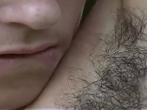 sensual so very hairy lady with milky breasts
