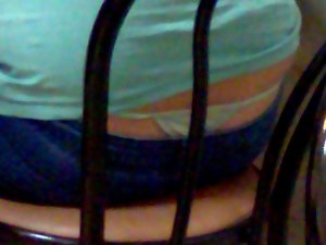 showing thong in restaurant
