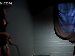 Face against the wall and rough BDSM spanking