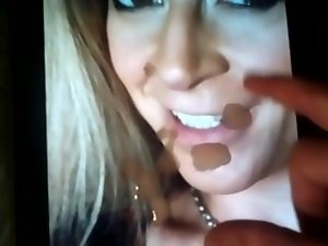 Attractive Cum Tribute on this Luscious Filthy Spicy Creamy Tempting blonde Cougar Face