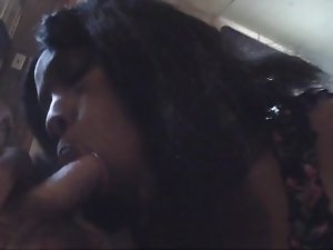 ebony nympho smoking and taking cum shoot in mouth
