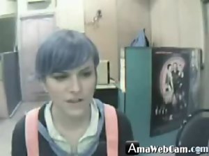 Blue Haired Webcam Hotness