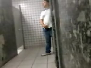 Bathroom fun at the train station in Sao Paulo