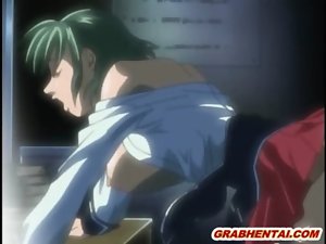 Chesty hentai coed doggystyle wetpussy screwed