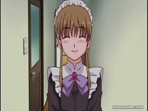 Hentai maid dildoed her wetpussy and mouth screwed