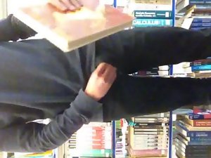 Extremely big cock in Public Library