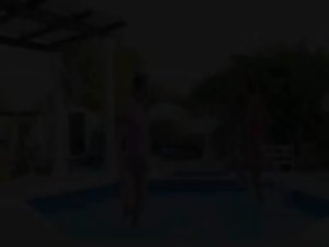 stunning pool masturbation of friends