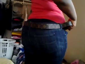 My Friend Trying On Her New Jeans