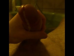Cumming in the bathtub