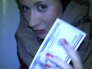 18 years old amateur sweetie strokes a prick and gets hammered for money